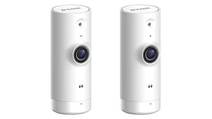 D-Link WiFi Security Camera HD, Mini Indoor, 2-Pack, Cloud Recording, Motion Detection and Night Vision, Works with ALEXA (DCS-8000LH/2PK-US)