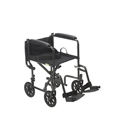 Drive Medical Lightweight Steel Transport Wheelchair, Fixed Full Arms, 19" Seat, Silver
