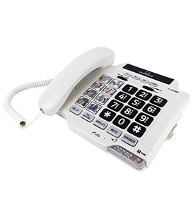 ClearSounds CSC500 Amplified Landline Phone with Speakerphone and Photo Frame Buttons - Up to 30dB Amplification, T-Coil Hearing Aid Compatible