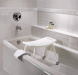 Moen DN7025 Home Care Bath Safety Non-Slip Adjustable Tub and Shower Chair, White