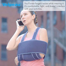 Velpeau Arm Sling Shoulder Immobilizer - Can Be Used During Sleep - Rotator Cuff Support Brace - Adjustable Medical Sling for Broken & Fractured Bones, Dislocation, Sprains, Strains & Tears (Medium)