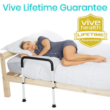 Vive Bed Assist Rail - Adult Bedside Standing Bar for Seniors, Elderly, Handicap, Kid - Fit King, Queen, Full, Twin - Adjustable Fall Prevention Safety Handle Guard - Long Hand Bedrail Grab Bar Cane