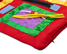 Fidget Blanket- Fidget Pillowcase Cover for Those Suffering from Memory Loss and Dementia, by American Heritage Industries (Red)