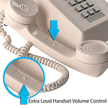 Home Intuition Classic Corded Phone for Hearing Impaired Telephone for Seniors with Extra Loud Ringer (Ash)