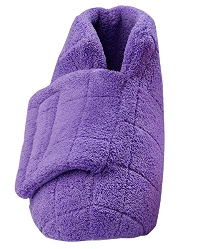 Silverts Disabled Elderly Needs Extra Wide Swollen Feet Slippers - Soft Cozy Comfortable and (LGE, Mauve)