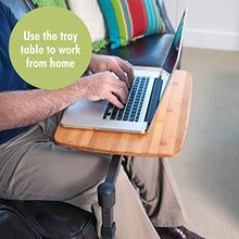 Able Life Universal Swivel TV Tray Table, Work from Home Computer Desk, Compact Laptop Lap Desk Station, Adjustable Bamboo Side Table