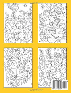 Large Print Adult Coloring Book: Flowers & Easy Designs (Beautiful Adult Coloring Books) (Volume 71)