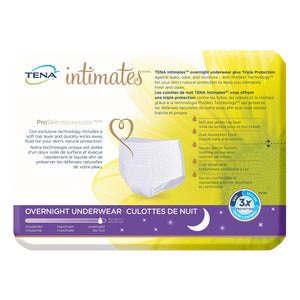 Tena Intimates Incontinence Underwear For Women, Overnight Lie Down Protection, S/M, 64 Count