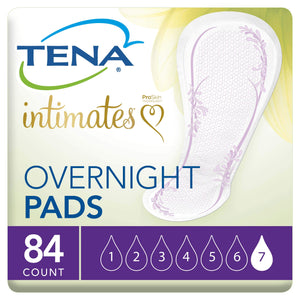 Tena Intimates Incontinence Pads/Bladder Control Pads for Women, Overnight Absorbency With Lie Down Protection, 84 Count