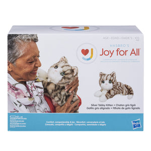 Ageless Innovation, Joy For All Companion Pets, Silver Tabby Kitten, Lifelike & Realistic, Comfort, Joy & Companionship