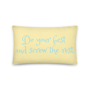 Mantra throw pillow